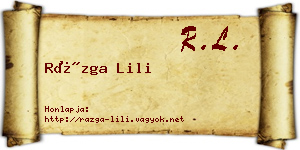 Rázga Lili névjegykártya